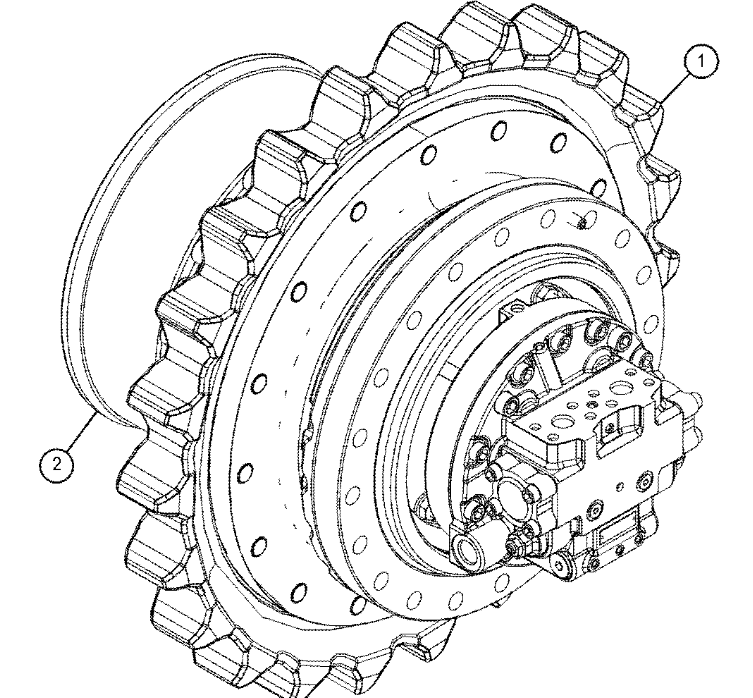 511-6010 5116010 Final Drive Excavator Engine Parts Fitting For C9.3B 335F 336F 340F
