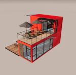 Pingui Customized 20ft/40ft Galvanized Steel Square Tubes Shipping Container