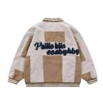 Patchwork Varsity Corduroy Letterman Jacket S Vintage Casual Baseball Jacket