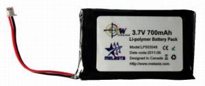 China Professional 3.7V Lithium Polymer Battery Pack 700mAh For Solar Charger factory