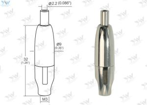 China Φ 9 *32 Mm Lock Cable Grippers Brass Plated Material For 1.5 Mm Steel Wire factory