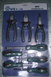 China 8 pcs screwdriver tool set ,with 3 pcs pliers . factory
