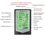 Temperature Sensor Rain Gauge Weather Station For Indoor And Outdoor -40 To 60 °