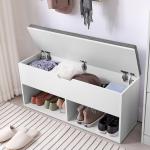 SGS Entryway Small Cube Shoe Rack Furniture Wooden Shoe Cupboard With Seat