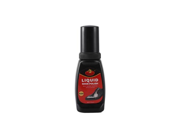 Black Color 2.46 Fl. Oz. Liquid Shoe Polish Sponge Instant Shine Ultra-Brilliant