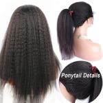 180 Density Full Lace Yaki Straight Human Hair Wigs For Black Women