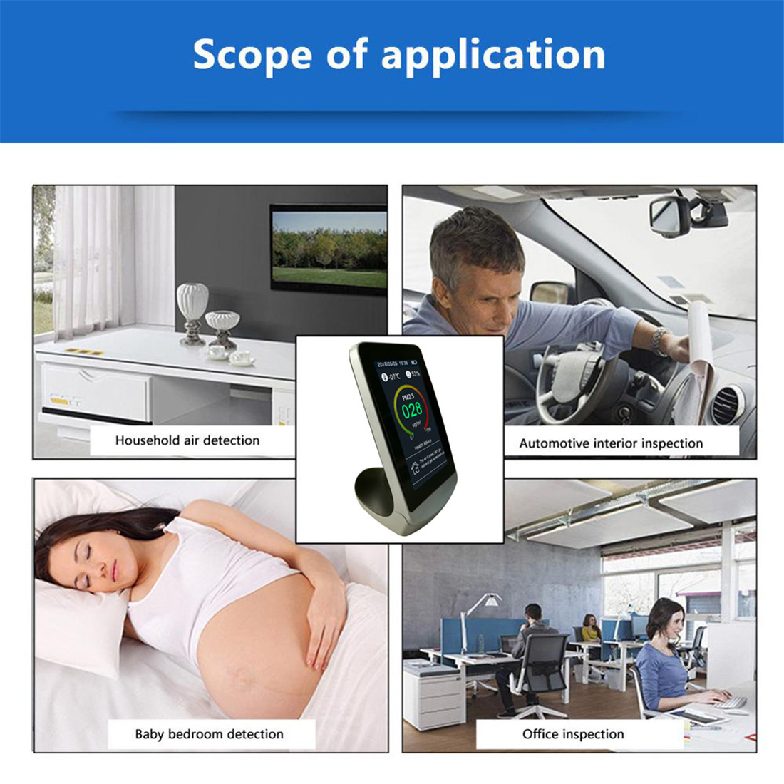 Wi-Fi Link CO2 Detector PM2.5 Tester(DM72B wifi)