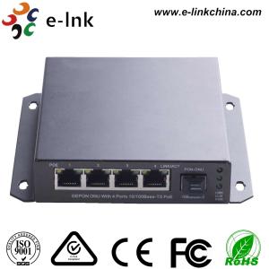 China E- Link Industrial POE Fiber Media Converter 4 Port EPON ONU With PoE 1 Uplink GEPON Port factory
