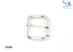 Leather Bags Metal Belt Buckle 32mm Nickle Color Plating For Handbags
