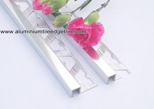 China 10mm Bathroom Polished Chrome Square Edge Tile Trim For Exterior Corner factory