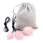 50x35mm 54g Kegel Exercise Yoni Rose Quartz Egg Crystal Yoni Eggs