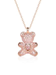 China Top quality Stainless Steel Bear Pendant Necklace Personalized Necklace Jewelry Women Gifts factory