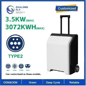 China CLF 3500w 3KWH Outdoor mobile power supply 220V, self-driving tour camping emergency photovoltaic panel energy storage solar charging trolley case factory
