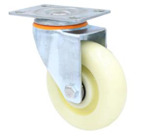China 5 Inch Nylon Castors Swivel Caster Wheels Plastic Wheels Zinc Plated Steel factory