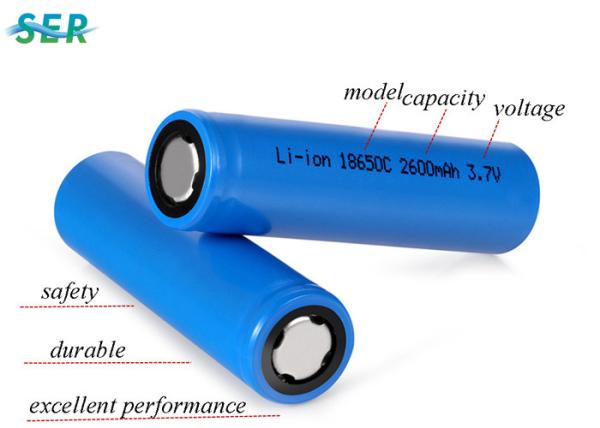 High Drain Battery Rechargeable Lithium Ion 18650 3.7V 2600mah For Lamps /