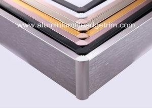 China Anti Corrosion Brushed Aluminium Skirting Board For Curved Wall Decoration factory