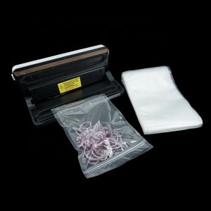 China Food Vacuum Sealer Zipper Bags Textured Poly Nylon Vacuum Pouches factory