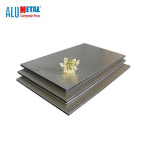 China Corrugated Brushed ACP Aluminum Adhesive Sheet Roof Panels 1000mm 6mm LDPE factory