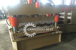 China Aluminium Profile Material Zinc Metal 7kw Glazed Tile Roll Forming Machine factory