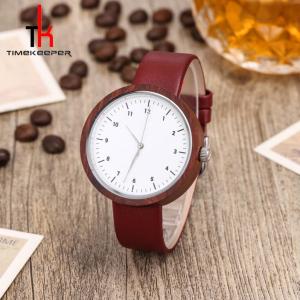 China High End Quartz Modern Wood Watches 42mm With Vegan Watch Straps factory