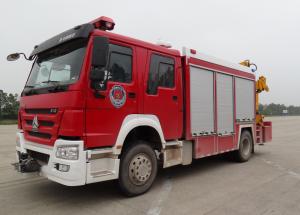 China SINOTRUK HOWO Heavy Emergency Rescue Fire Truck 4x2 With 5 Ton Crane factory