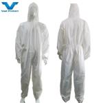 Workwear 175*140cm Disposable White Microporous 56GSM Tyvek 500 PPE Suit for