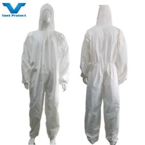 China CE Type5/6 En1149 Anti-Splash Waterproof Mircoporous Coveralls for Protective Isolation factory