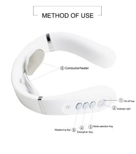 China Cordless Rechargeable Pulse Neck Massager Electric Wireless Neck Massager With Heat factory