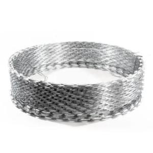 China Economical Custom Design Hot Sale CBT-65 BTO-22 Stainless Steel Razor Barbed Wire GI Concertina Razor Barbed Wire For Airport factory