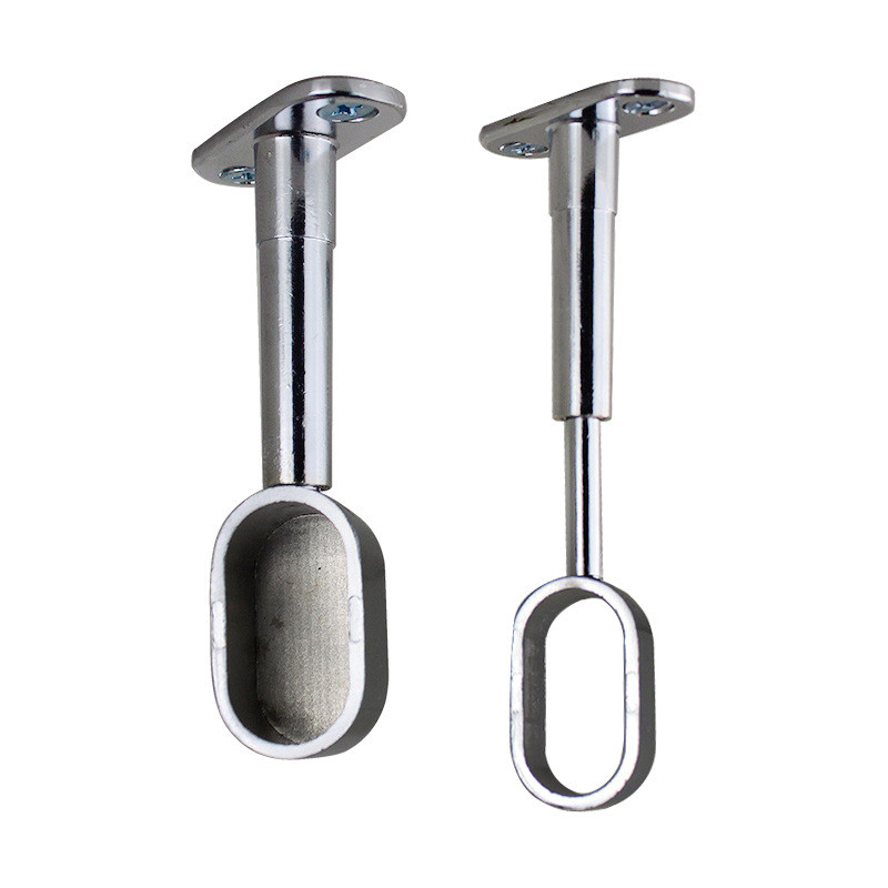 Furniture Die Casting Parts Oval Wardrobe Tube End Hanging Bracket