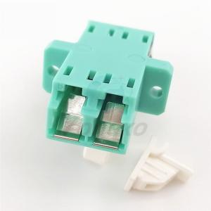 China Fireproof Blue Duplex Fiber Optic Adapter LC DX OM3 With Shutter factory