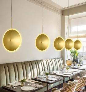 China D20CM Gold Metal Modern Pendant Light Decorative Iron Chandeliers factory