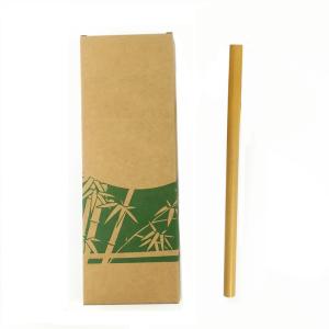 China Portable Carbonized Bamboo Straw Nature Bamboo Fiber Straw Reusable and OEM Accepted factory