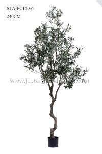 China High Imitation Faux Olive Plant 240CM 8 Ft Curving Stem Low Maintance Natural Looking factory