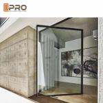 Energy Efficient Aluminum Pivot Doors Swing Open Style With Tempered Glass Glass