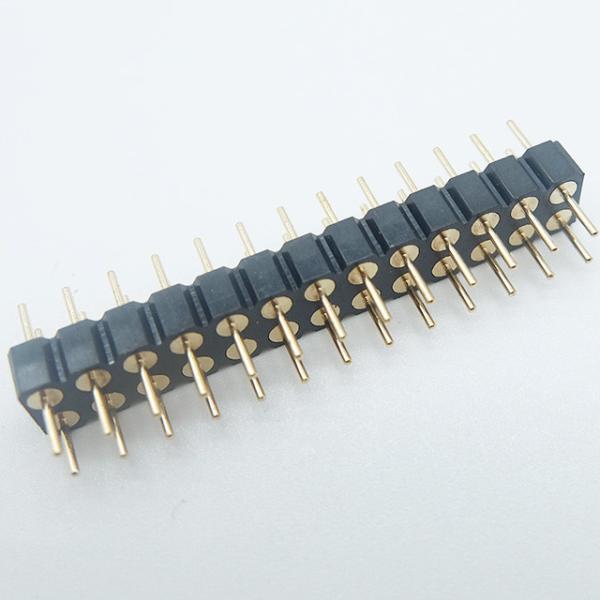 2*40p 1.27/2.0/2.54 machined male pin header connector h=3.00mm round pin