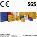 Yellow Drum Flammable Storage Cabinet With Galvanized Steel Shelving