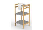 Space Saving Height 72cm Depth 33cm Bamboo Bathroom Rack Shelves Organizer