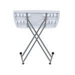 Adjustable Height Small White Plastic Folding Table Small Welding Spot