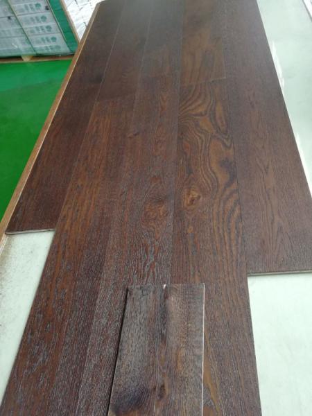Chocolate Stained European Oak Engineered Wood Flooring, Color Expresso, ABCD