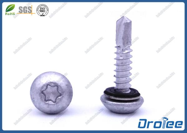 Disgo Stainless 410 Torx Round Head Self Drilling Tek Screws w/ Bonded Sealing