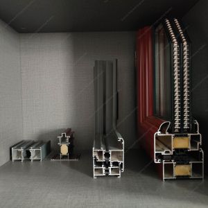 China Customized Hollow Structure 2 Cavity Aluminum Window Frames Sliding Window, Casement Window factory