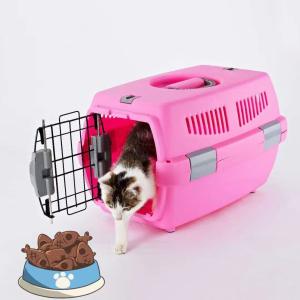China Solid Color Pet Travel Carrier Crates Plastic Kennel For Cats And Dogs factory