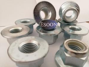 China M20-2.5 DIN6926 Hexagon flange lock nuts Zinc Plating Surface Carbon Steel material factory