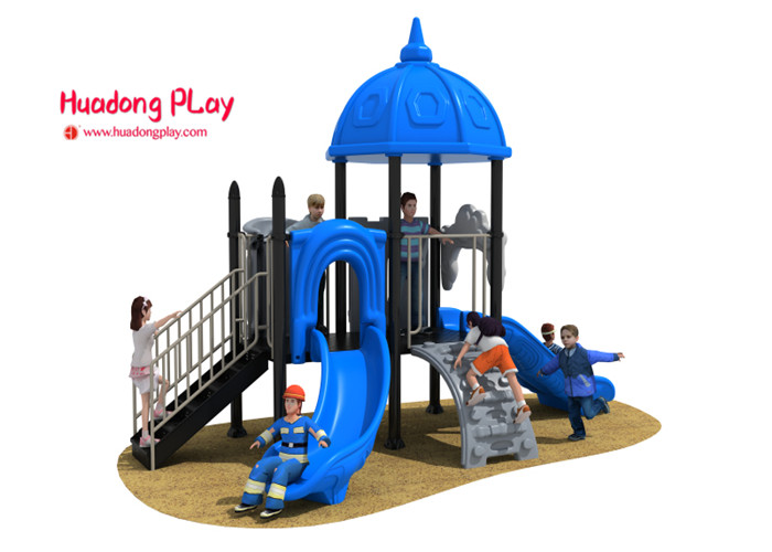 Castle Outlook Outdoor Playground Slides 510*320*390cm Innovative Design
