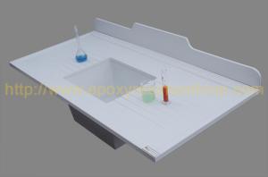 China 12mm Monolithic corner countertop wiht matte surface for pharma companies factory
