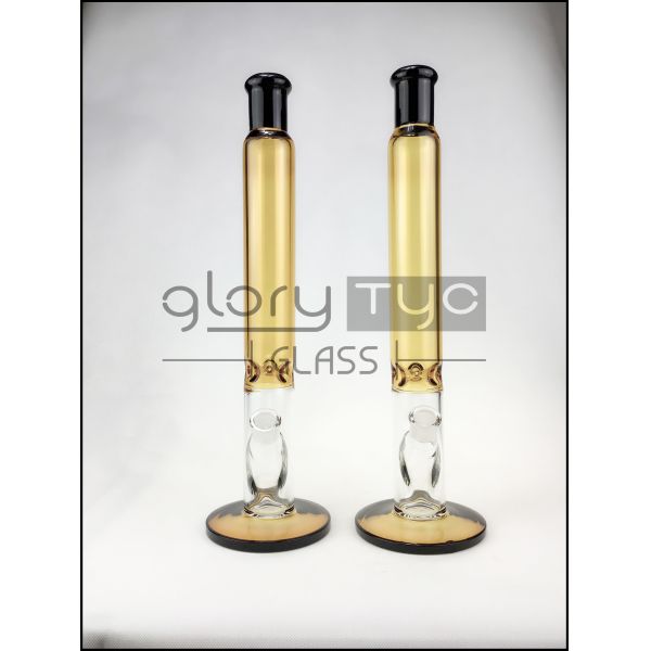 China 16 Inch Glass Cross Smoking Water Pipe With Inline Percolator Hookah Water Pipes factory