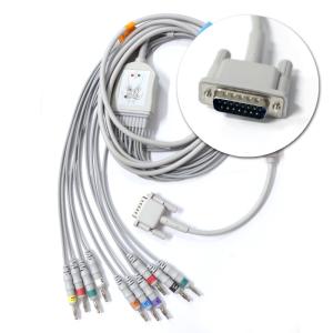 China 3/5 Leads Snap ECG Trunk Cables Dual Tube One Piece Precise Measurement factory