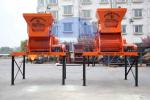 Industrial Js500 Twin Shaft Concrete Mixer 18.5 Kw Mixing Power 4000kg Weight