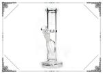 Clear Toro Glass Straight Tube Bongs Ice Catcher Smoking Hookah Pipes 10 Inches
